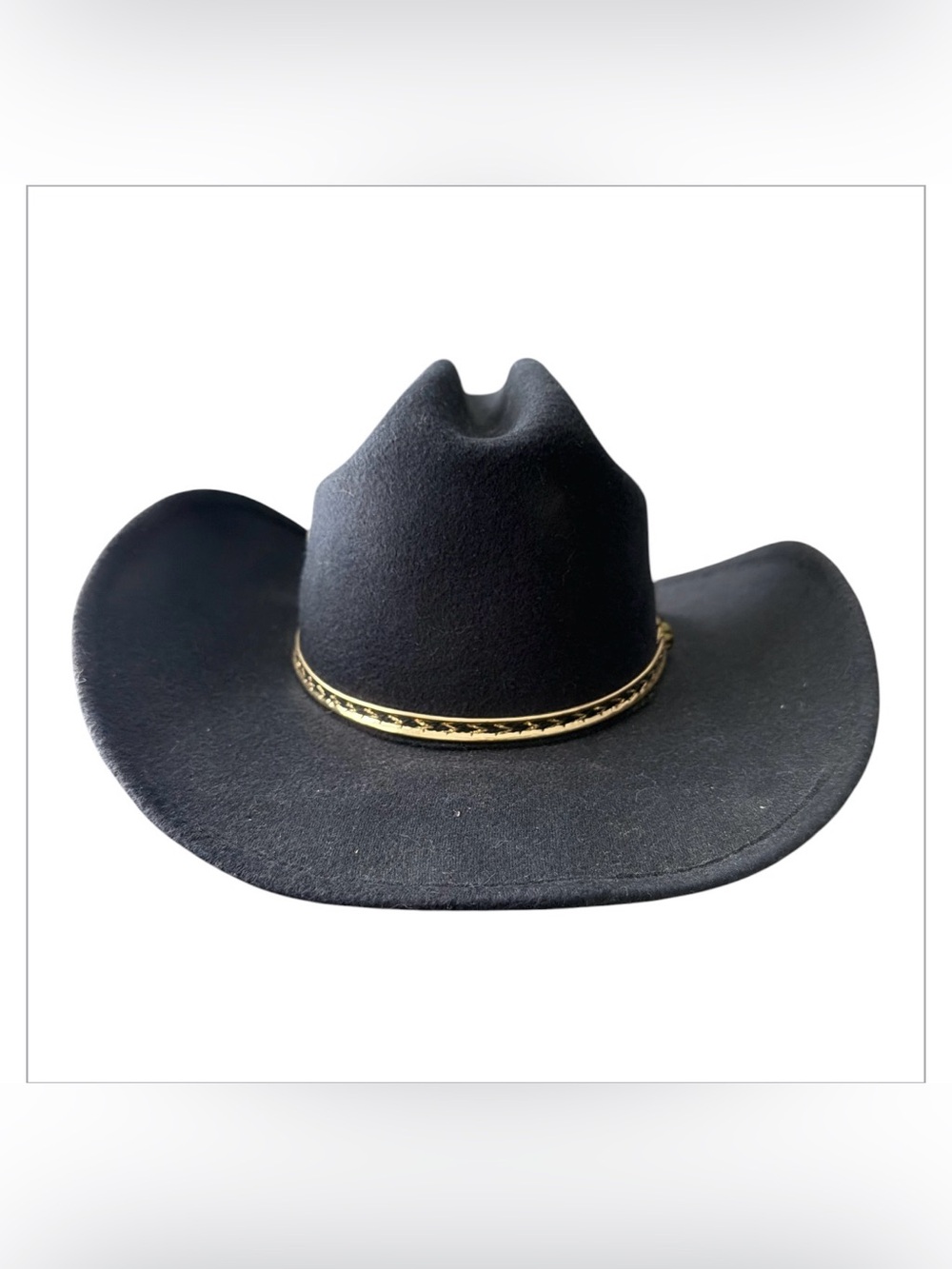 Western Express Black Felt Cowboy Western Hat Size Small Medium Rodeo Festival
